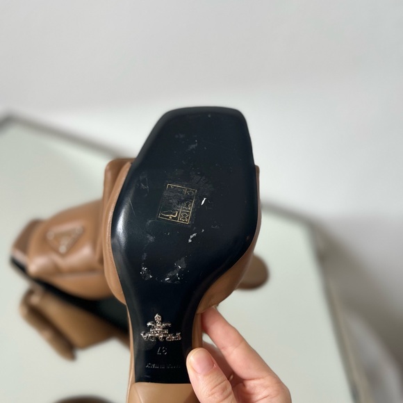 New Prada Soft 65mm nappa leather mules 37 $1,150 - Picture 4 of 9